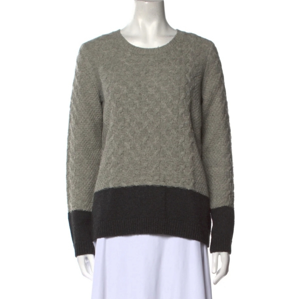 $300 VINCE Wool Striped Gray and Black Sweater Size: S